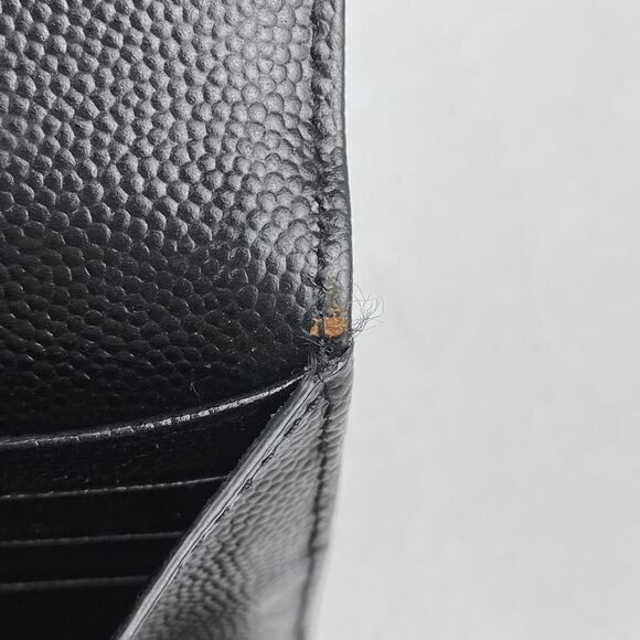 Yves Saint Laurent YVES Saint Laurent Logo Fold Long Wallet Billfold Coin Purse - Picture 5 of 8